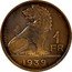 Belgium 1 Franc (Leopold III Pattern) KM# Pn411 E. WIJNANTS 1 FR 1939 coin reverse