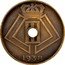 Belgium 10 Centimes (Leopold III Pattern) KM# Pn384 1938 coin reverse