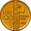Italy 100 Lire (Vittorio Emanuele III) KM# Pr33 LIRE 100 OTTOBRE 1922 1923 R P coin reverse