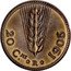 Italy 20 Centesimi (Vittorio Emanuele III Stab. Johnson Pattern Strike) KM# Pn7 20 C.MI R 1905 coin reverse