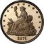 USA 20 Cents Liberty 1864. Pattern 1874  LIBERTY 1874 coin obverse