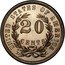 USA 20 Cents Liberty 1864. Pattern 1874  UNITED STATES OF AMERICA 20 CENTS coin reverse