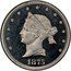 USA 20 Cents Liberty Token Pattern 1875  LIBERTY 1875 coin obverse