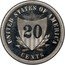 USA 20 Cents Liberty Token Pattern 1875  UNITED STATES OF AMERICA 20 CENTS coin reverse