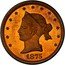 USA 20 Cents Token with Shield Pattern 1875  LIBERTY 1875 coin obverse
