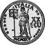 Italy 20 ECU (Domitian) X# 59 ITALIA XX ECU MCMXCV coin obverse