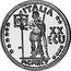 Italy 20 ECU (Nero) X# 53 ITALIA XX ECU MCMXCV coin obverse