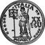 Italy 20 ECU (Titus) X# 58 ITALIA XX ECU MCMXCV coin obverse