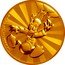 Niue 25 Dollars (Donald Duck - Elizabeth II) 1/4 OZ 9999 FINE GOLD © DISNEY coin reverse