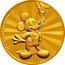 Niue 25 Dollars (Elizabeth II Mickey Mouse) 1/4 OZ 9999 FINE GOLD © DISNEY coin reverse