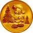 Niue 250 Dollars Elizabeth II Mickey Mouse. Christmas 2019  BU 1 OZ 9999 FINE GOLD © DISNEY coin reverse