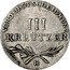 Austria 3 Kreuzer (Further Austria Franc II) KM# 28 III KREUTZER VORD OEST SCHEID MUNZ H coin reverse