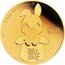 Tuvalu 30 Dollars Year of the Rabbit. Prosperity 2023 P Proof 1/5 OZ 9999 GOLD $30 P IJ 福 coin reverse