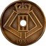 Belgium 5 Centimes (Leopold III Pattern) KM# Pn380 1938 coin reverse