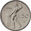 Italy 50 Lire Pattern Coin 1950 KM# Pn42 1950 L 50 coin reverse