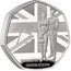 UK 50 Pence 75 Years of the Windrush Generation Piedfort 2023 Set WINDRUSH GENERATIONS 75 VJ coin reverse