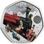 UK 50 Pence Hogwarts Express. Coloured 2022 Brilliant Uncirculated (BU) HOGWARTS EXPRESS 25 25 YEARS OF MAGIC coin reverse