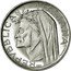 Italy 500 Lire (Dante Alighieri Trial Strike. Prova) KM# Pr84 REPVBBLICA ITALIANA SCULT G VERGINELLI INC G MONASSI coin obverse
