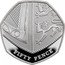 UK Fifty Pence Royal Arms Shield Puzzle Memorial 2022 Proof, memorial coin set MD FIFTY PENCE coin reverse
