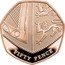 UK Fifty Pence Royal Arms Shield Puzzle Memorial 2022 Proof, memorial coin set MD FIFTY PENCE coin reverse
