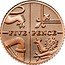 UK Five Pence Royal Arms Shield Puzzle Memorial 2022 Proof, memorial coin set FIVE PENCE coin reverse