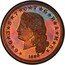USA Four Dollars Stella Coin Pattern. Copper 1880  6 G 3 S .7 C 7 G R A M S LIBERTY 1880 coin obverse