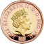 UK One Pound British Flowers 2022 Proof, memorial coin set ONE POUND 2022 ELIZABETH II D G REG F D 26/22 J.C £ 1 coin obverse