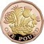 UK One Pound British Flowers 2022 Proof, memorial coin set 2022 DP ONE POUND coin reverse