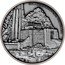 Niue Ten Dollars (Helm's Deep) © & TM NEW LINE PRODUCTION INC. (S22) 3 OZ 999 FINE SILVER coin reverse