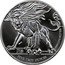 Niue Ten Dollars (Roaring Lion - Queen Elizabeth II) NO ONE COMES TO THE FATHER EXCEPT THROUGH ME תא FIVE TROY OUNCES .9999 FINE SILVER coin reverse
