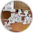 Niue Two Dollars 101 Dalmatians. Family 2022  Proof  coin reverse