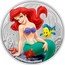 Niue Two Dollars (Disney Princess. Ariel) 1 OZ 999 FINE SILVER © DISNEY coin reverse