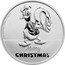 Niue Two Dollars Donald Duck. Merry Christmas 2022  Bullion 1 OZ 999 FINE SILVER © DISNEY MERRY CHRISTMAS coin reverse
