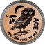Niue Two Dollars (Owl of Athena -orange background.) 1OZ .999 FINE SILVER / ΑΘΕ coin reverse