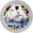 Niue Two Dollars Swans 2023  Proof 1OZ 999 FINE SILVER LOVE IS PRECIOUS coin reverse