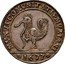 Italy 1 Osella (Cock) X# 6 1677 MVNVS COMVNITATIS MVRIANI coin obverse