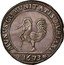 Italy 1 Osella (Cock) 1673 MVNVS COMVNITATIS MVRIANI coin obverse