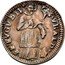 Italy 1 Quattrino Clement XII St. Ubaldo. Bare Head ND (1730-1740)  S VBALD EP EVGVBII coin reverse