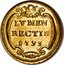 Italy 1 Scudo d'Oro (Clemente XII) KM# 854a LVMEN RECTIS 1735 coin reverse