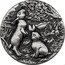 Australia 2 Dollars (Year of the Rabbit 兔 - antique) IJ P coin reverse