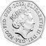 UK Fifty Pence Queen Elizabeth II Memorial with Privy Mark 2022 26/22 ELIZABETH II DEI GRA REG FID DEF 2022 JC 26|22 coin obverse