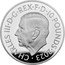 UK 10 Pounds (British Monarchs. Charles I. Piedfort) CHARLES III D G REX F D 10 POUNDS 2023 MJ coin obverse