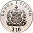 Samoa 10 Tala Tanumafili II Dr. Wilhelm Solf 1980 Proof KM# 41a SAMOA I SISIFO FA'AVAE I LE ATUA SAMOA $ 10 coin obverse