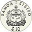 Samoa 10 Tala Tanumafili II Summer Olympics 1980 1980 KM# 36 SAMOA I SISIFO FAAVAE I LE ATUA SAMOA $ 10 coin obverse
