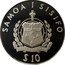 Samoa 10 Tala South Pacific Games 1983 Proof KM# 54 SAMOA I SISIFO $ 10 coin obverse