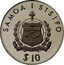 Samoa 10 Tala Wedding of Prince Andrew and Sarah Ferguson 1986 Proof KM# 64 SAMOA I SISIFO FAAVAE I LE ATUA SAMOA $ 10 coin obverse