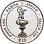 Samoa 10 Tala America's Cup Race 1987 Proof KM# 66 SAMOA I SISIFO ONE OUNCE $10 999 SILVER coin obverse