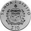 Samoa 10 Tala Kon Tiki 1988 Proof KM# 75 SAMOA I SISIFO $ 10 FA'AVAE I LE ATUA SAMOA coin obverse