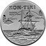 Samoa 10 Tala Kon Tiki 1988 Proof KM# 75 KON-TIKI RAROIA REEF 1947 TAHITI CALLAO 1988 coin reverse