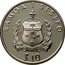 Samoa 10 Tala Tanumafili II World Cup 1992 Proof KM# 89 SAMOA I SISIFO FAAVAEILE ATUA SAMOA $10 coin obverse